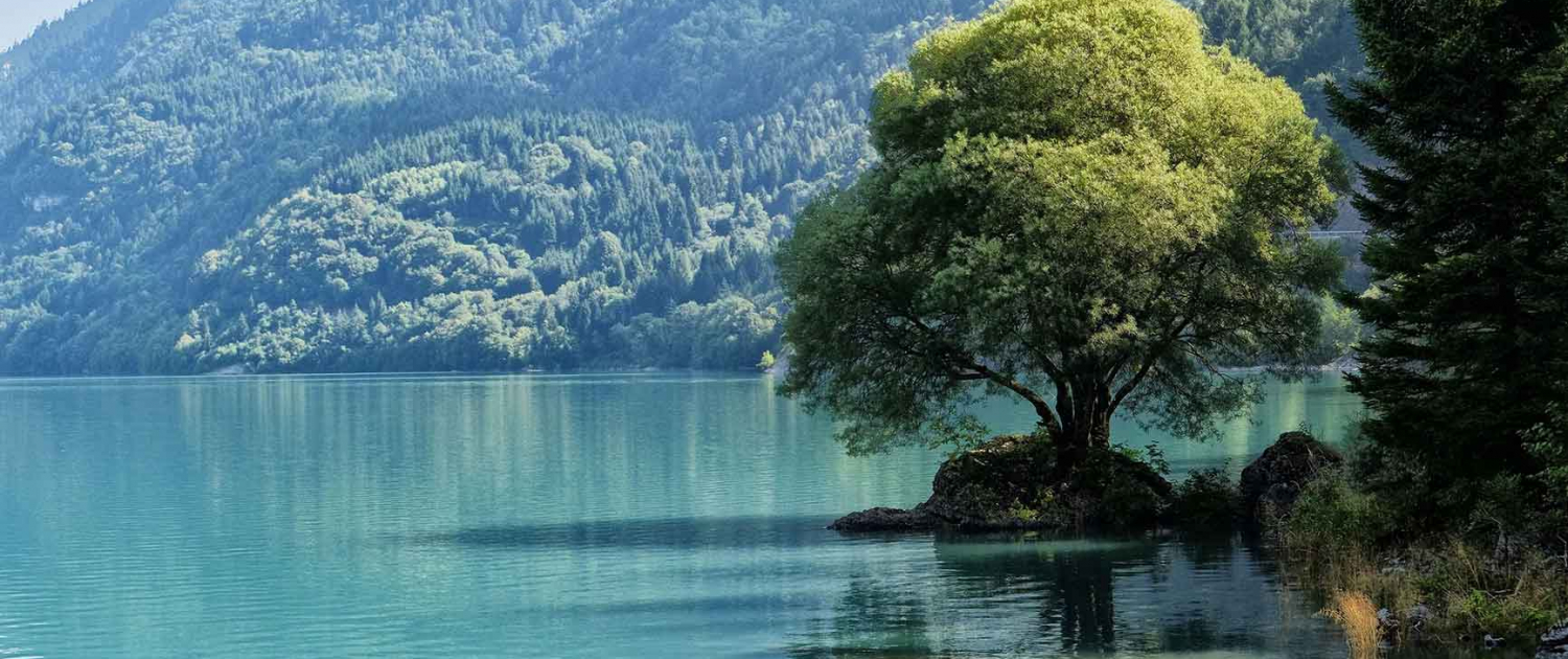 The Italian Riviera, beautiuful lake scene